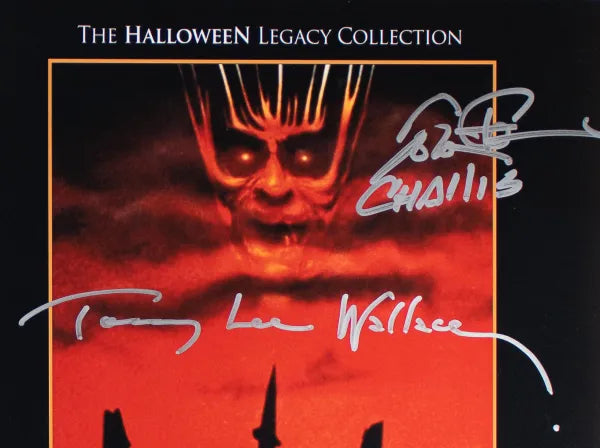 Tom Atkins and Tommy Lee Wallace Dual Signed (JSA) Halloween III: Season of The Witch 11×14 Photo (JSA Witness COA)