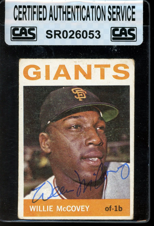 Willie McCovey Signed 1964 Topps Card #350 - CAS Authentic