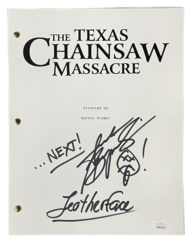 Andrew Bryniarski Signed (JSA) "The Texas Chainsaw Massacre" Movie Script - JSA Witnessed