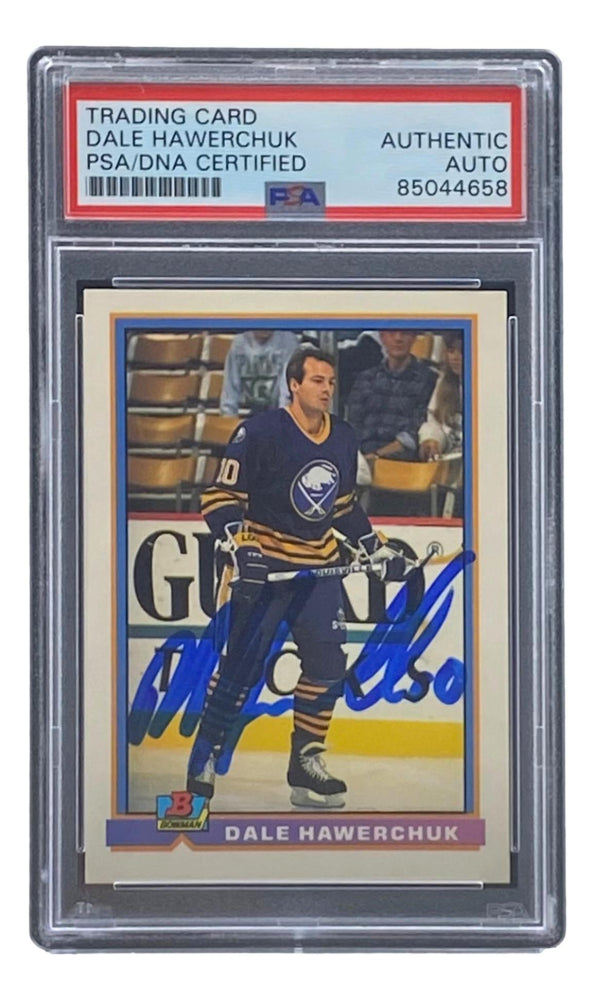 Dale Hawerchuk Signed 1991-92 Bowman #31 (PSA)