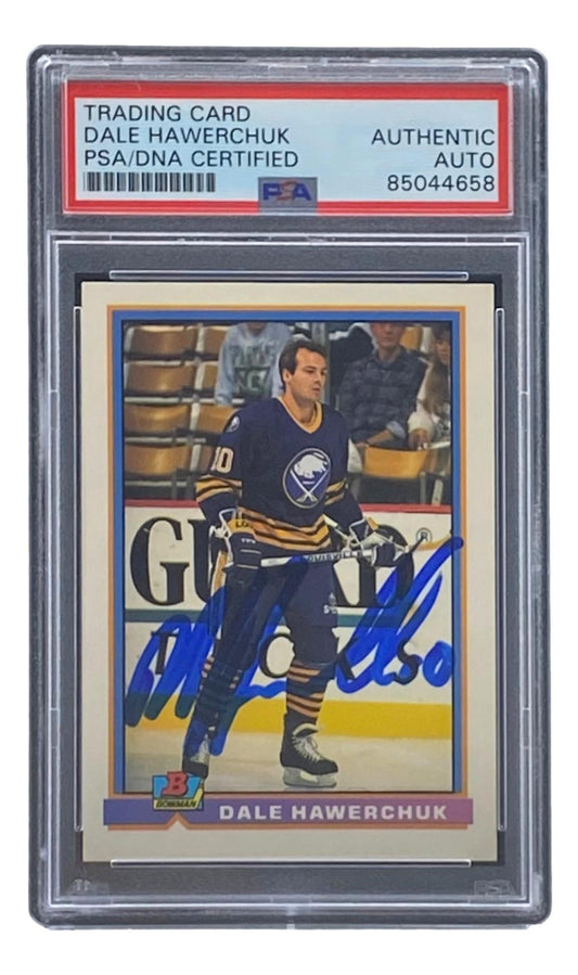Dale Hawerchuk Signed 1991-92 Bowman #31 (PSA)