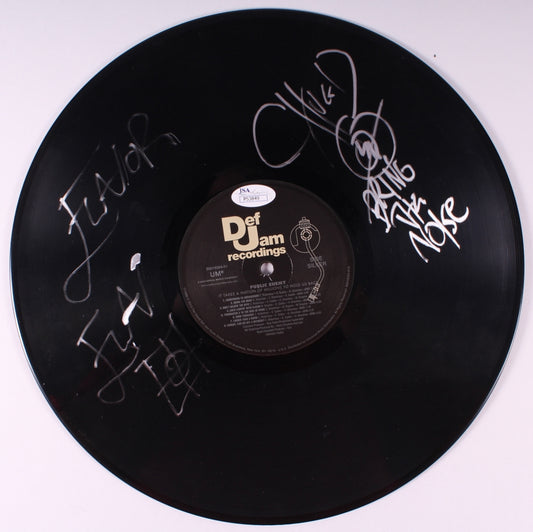 Flavor Flav & Chuck D Signed (JSA) Public Enemy "It Takes A Nation of Millions To Hold Us Back" Record With (2) Hand-Drawn Sketches & Inscribed "Bring The Noise"