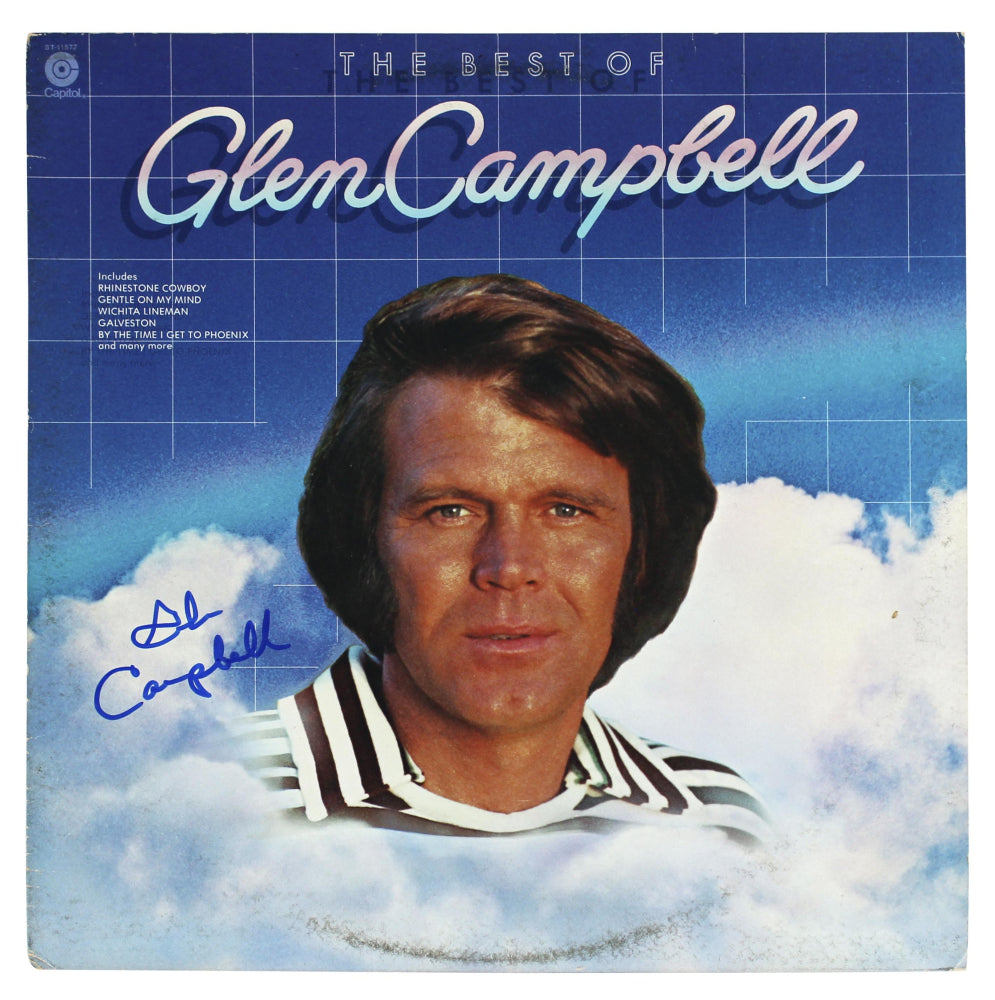 Glen Campbell Signed (Beckett) "The Best Of Glen Campbell" Album Cover Insert (Beckett)