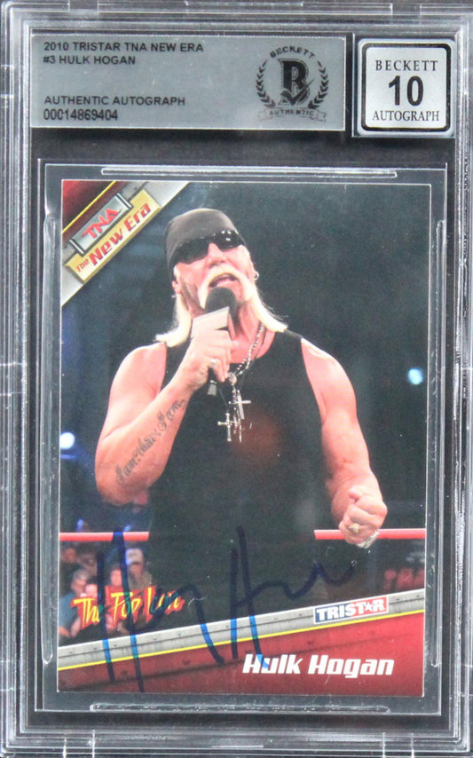 Hulk Hogan Signed 2010 TRISTAR TNA New Era #3 (BGS) - Autograph Graded Beckett (BGS) 10