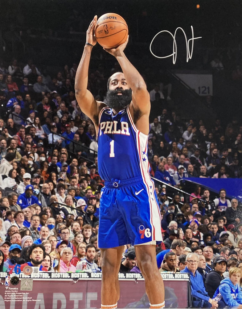 James Harden Signed 76ers 16x20 Photo (Beckett)