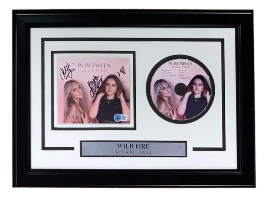 Kayla Lutzwig & Kelli Lutzwig Signed (Beckett ) "Wild Fire" Custom Framed CD Cover