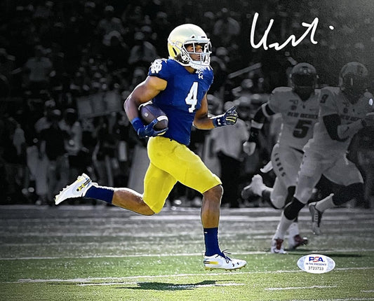 Kevin Austin Jr. Signed (PSA) Notre Dame Fighting Irish 8x10 Photo - PSA In-the-Presence