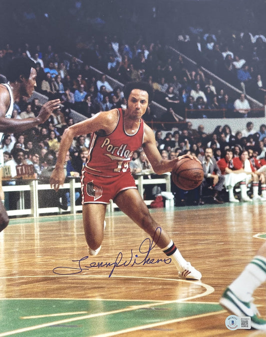 Lenny WIlkens Signed (Beckett) Trail Blazers 11x14 Photo