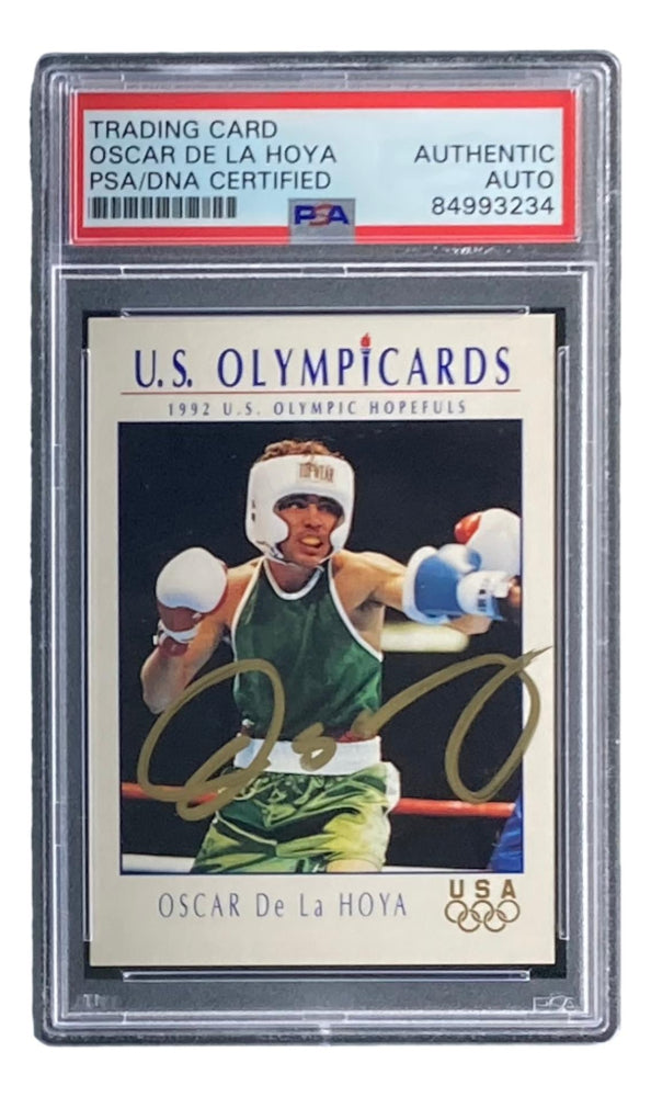 Oscar De La Hoya Signed 1992 Impel U.S. Olympic Hopefuls #23 RC (PSA)