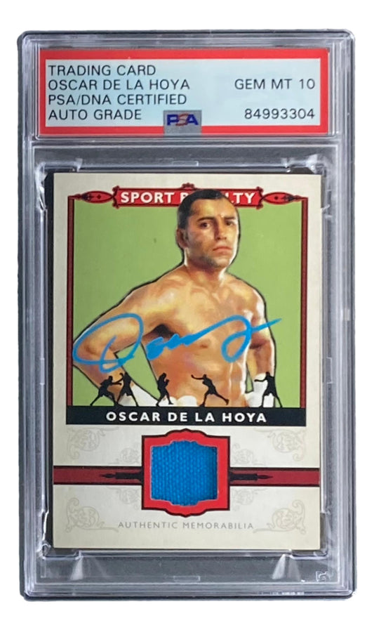 Oscar De La Hoya Signed 2013 Upper Deck Goodwin Champions Sport Royalty Memorabilia #SRMOD (PSA | Autograph Graded 10)  -Autograph Graded 10