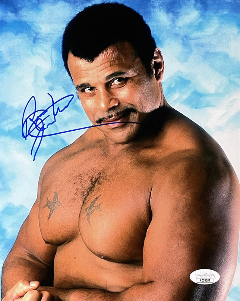 Rocky Johnson Signed WWE 8x10 Photo (JSA)