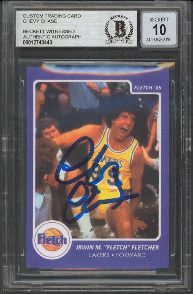 Chevy Chase Signed "Fletch" Custom Trading Card (BGS | - Autograph Graded 10) Autograph Graded 10