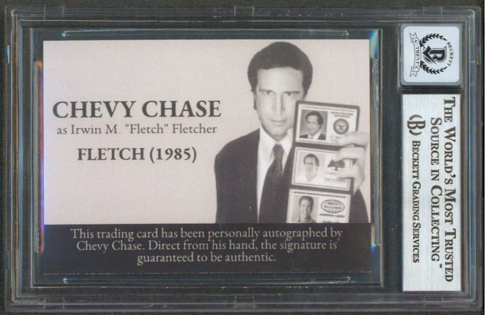 Chevy Chase Signed "Fletch" Custom Trading Card (BGS | - Autograph Graded 10) Autograph Graded 10