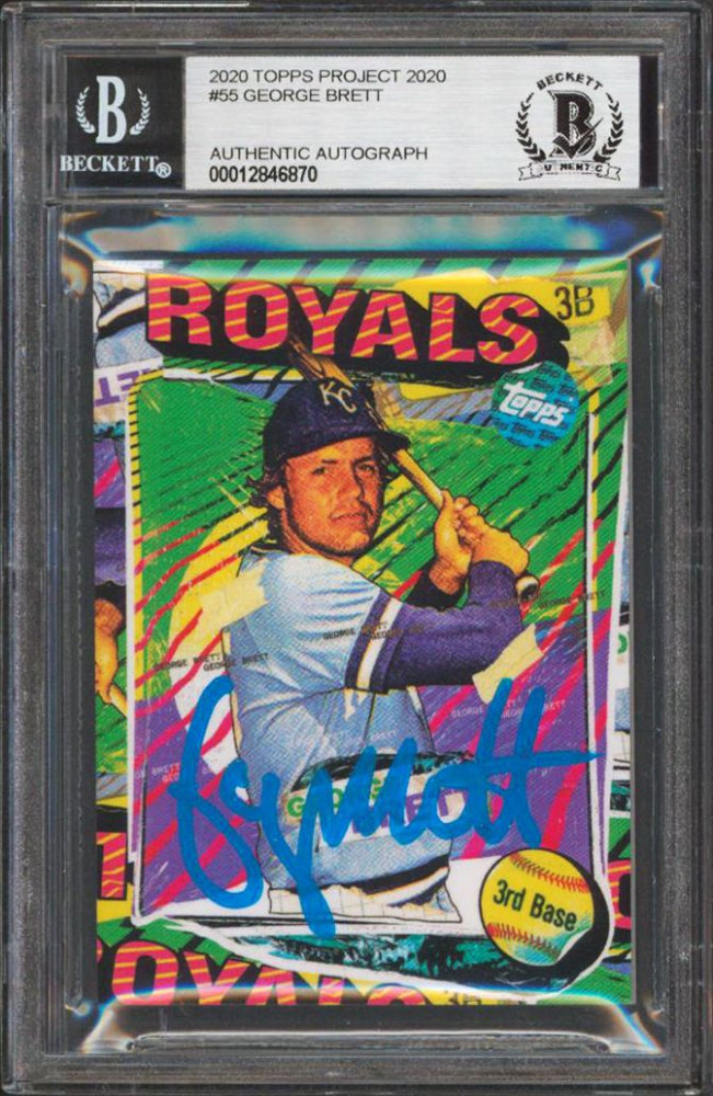 George Brett Signed 2020 Topps Project 2020 #55 Tyson Beck (BGS)