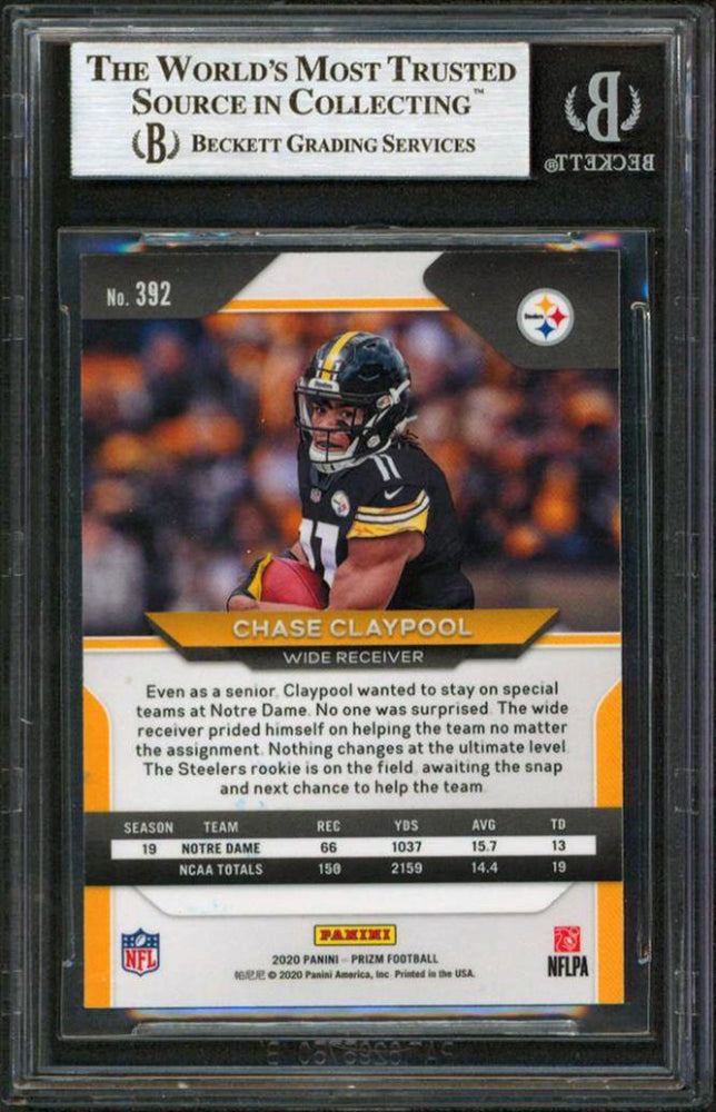 Chase Claypool Signed 2020 Panini Prizm #392 RC (BGS) - Rookie Card