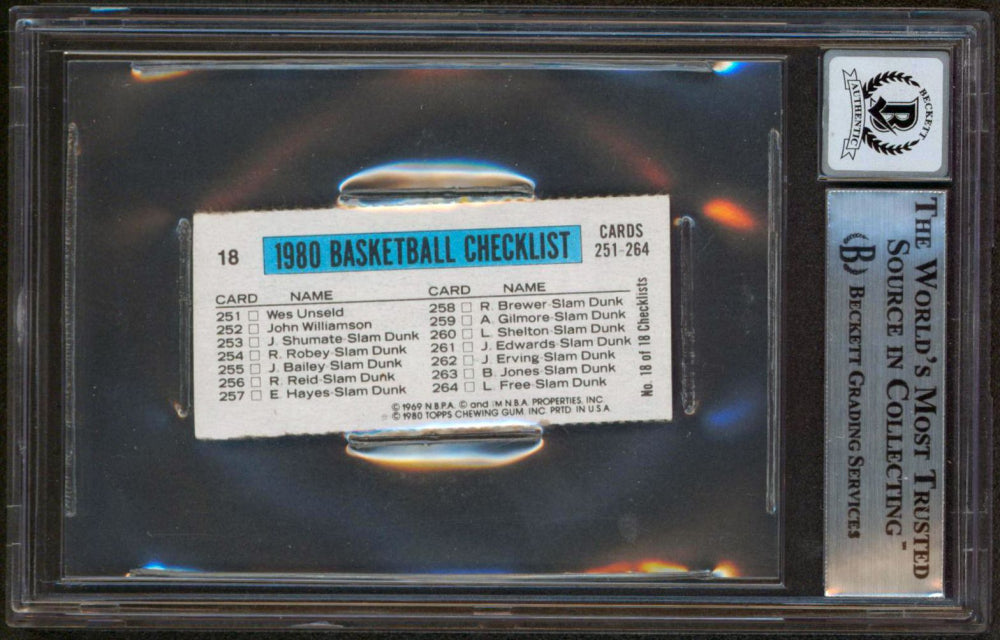 Magic Johnson Signed 1980-81 Topps #18 Singles RC (BGS Encapsulated) Autograph Graded Beckett (BGS) 10 - Rookie Card