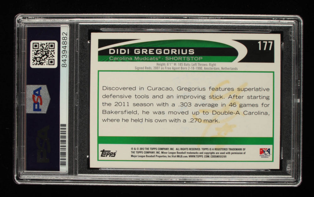 Didi Gregorius Signed 2012 Topps Pro Debut #177 RC (PSA Encapsulated) - Rookie Card