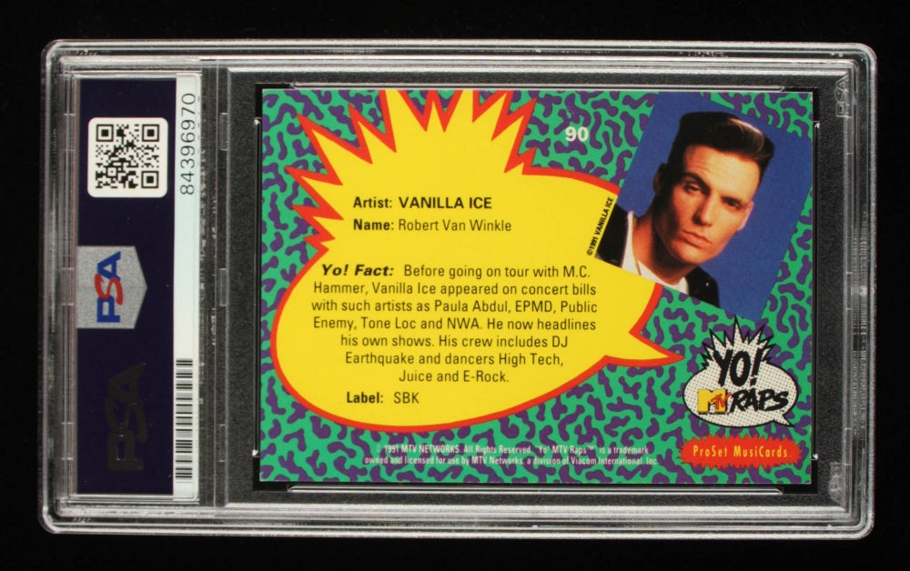 Vanilla Ice Signed 1991 YO! MTV Raps Complete Series #90 (PSA Encapsulated)