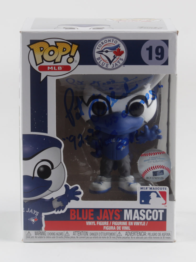 Pat Gillick Signed (JSA) #19 Blue Jays Mascot Funko Pop - Vinyl Figure Inscribed "92-93 WS Champs" & "HOF 2001" (JSA COA)