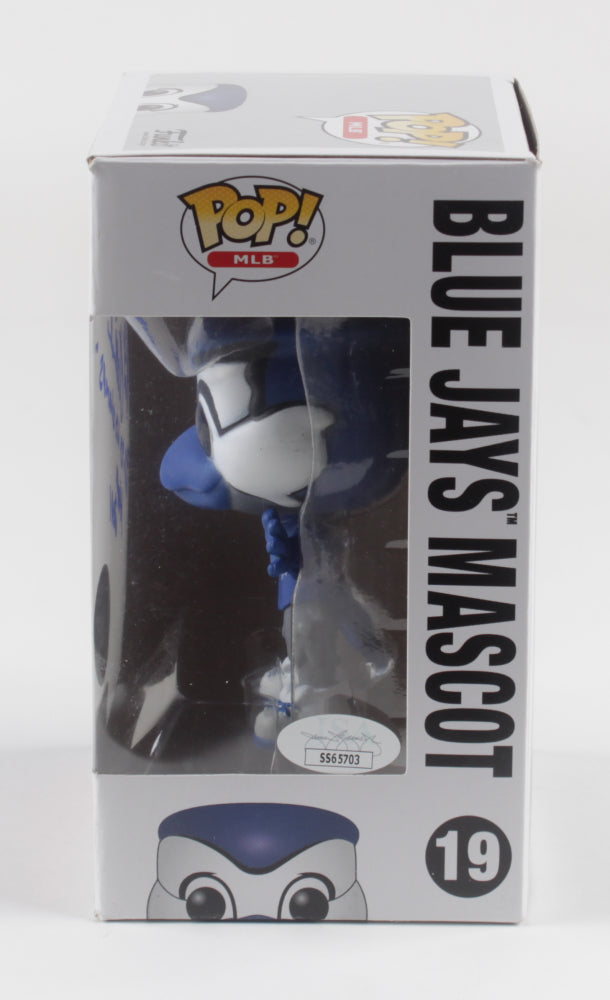 Pat Gillick Signed (JSA) #19 Blue Jays Mascot Funko Pop - Vinyl Figure Inscribed "92-93 WS Champs" & "HOF 2001" (JSA COA)