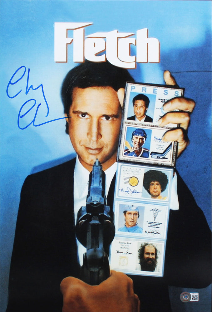 Chevy Chase Signed "Fletch" 12x18 Photo (Beckett) Beckett Witnessed