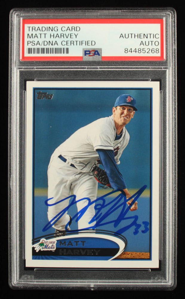 Matt Harvey Signed 2012 Topps Pro Debut #178A RC (PSA) - Rookie Card