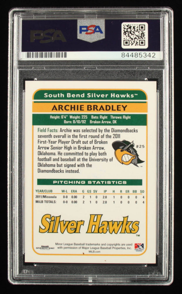 Archie Bradley Signed 2012 Grandstand #4 RC (PSA) - Rookie Card