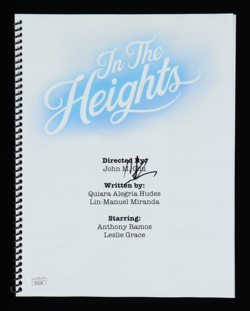 Anthony Ramos Signed "In The Heights" Movie Script (JSA) Usnavi