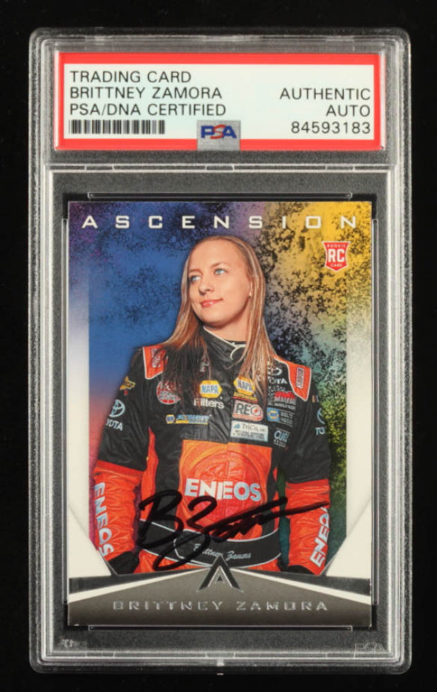 Brittney Zamora Signed 2020 Panini Ascension #8 RC (PSA) - Rookie Card