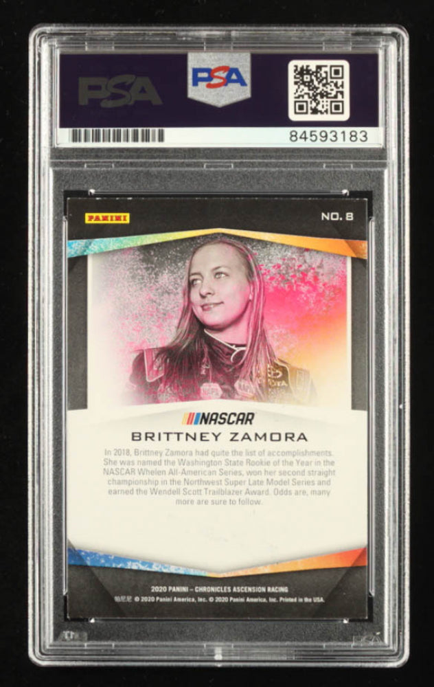 Brittney Zamora Signed 2020 Panini Ascension #8 RC (PSA) - Rookie Card