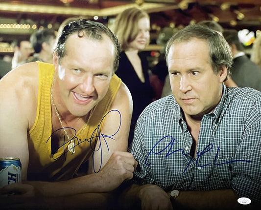 Chevy Chase & Randy Quaid Signed (JSA) "Vegas Vacation" 16x20 Photo - Clark Griswold / Cousin Eddie