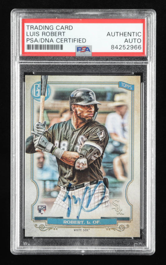 Luis Robert Signed 2020 Topps Gypsy Queen #122 RC (PSA) - Rookie Card