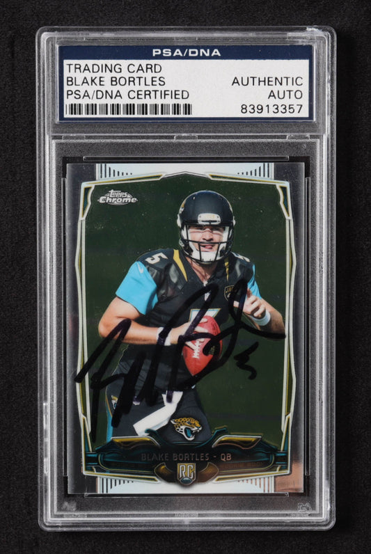 Blake Bortles Signed 2014 Topps Chrome #187A RC (PSA) - Rookie Card