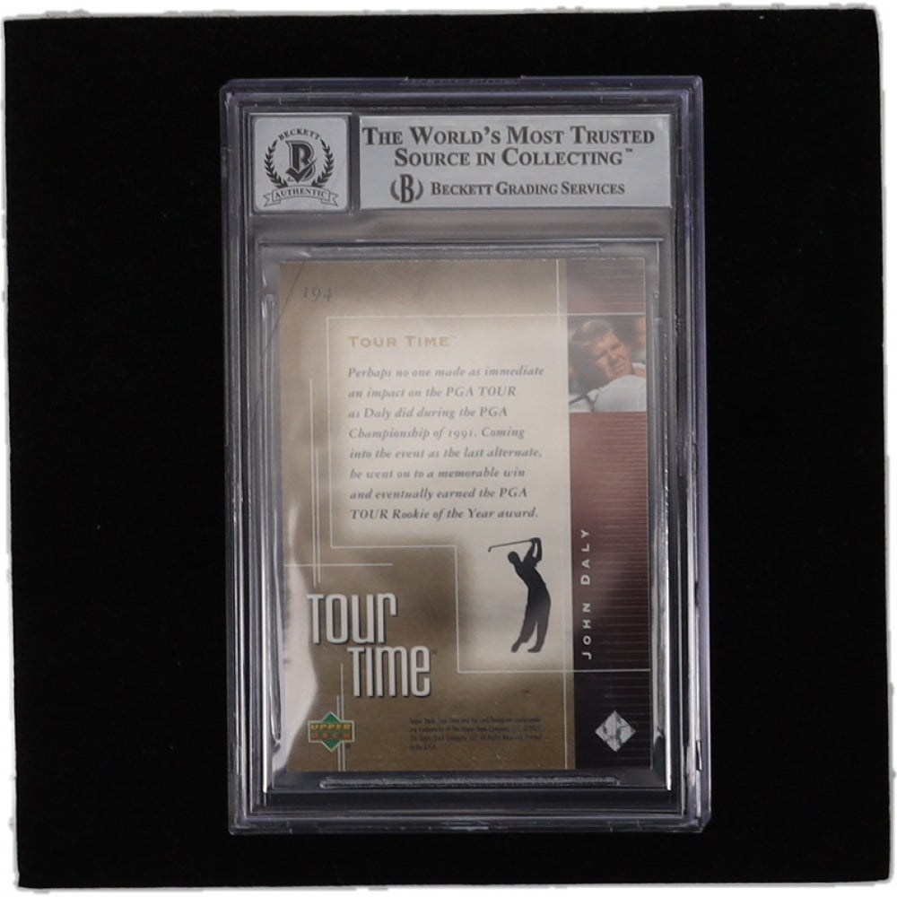 John Daly Signed 2001 Upper Deck #194 TT - Autograph Graded Beckett (BGS) 10 - Beckett Witnessed