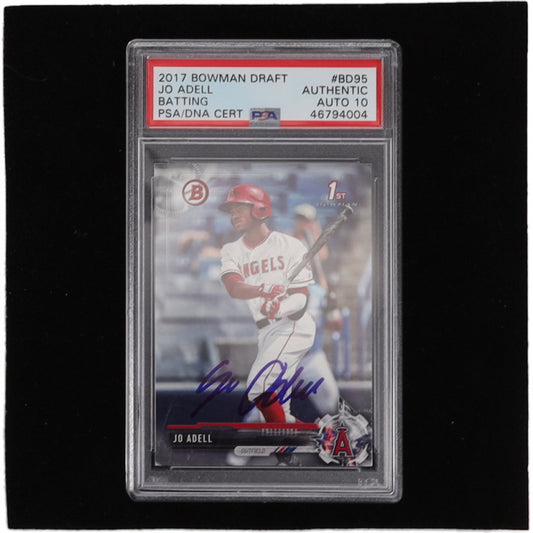 Jo Adell Signed 2017 Bowman Draft #BD95 RC (PSA) - Autograph Graded PSA 10 | Rookie Card