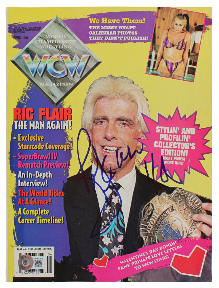 Ric Flair Signed 1994 "WCW Magazine" (Beckett)