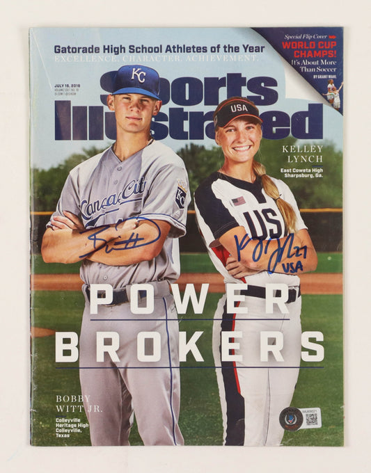 Bobby Witt Jr. & Kelley Lynch Signed (Beckett) 2019 "Sports Illustrated" Magazine - Beckett Witnessed