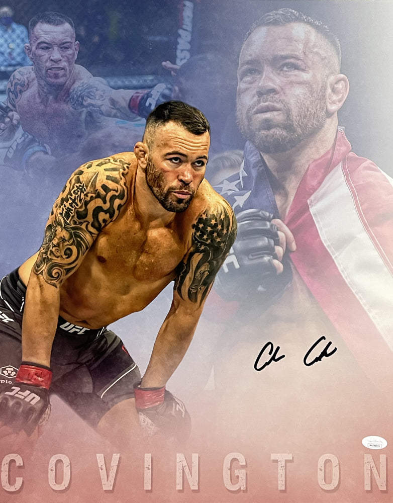 Colby Covington Signed (JSA) UFC 16x20 Photo - JSA Witnessed