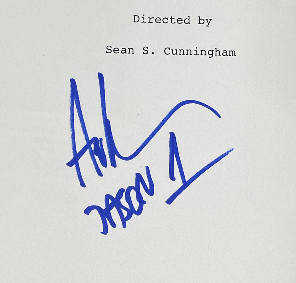 Ari Lehman Signed (JSA) "Friday the 13th" Movie Script Inscribed "Jason 1" - JSA Witnessed