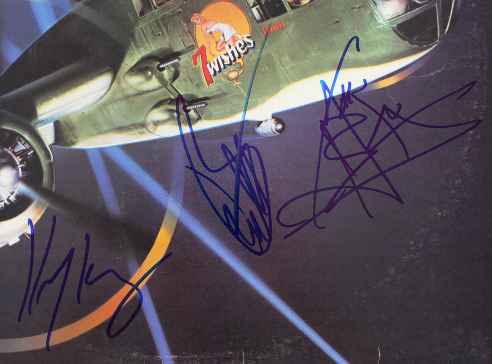 Jack Blades, Brad Gills & Keri Kelli Signed (Beckett) "7 Wishes" Album Cover - Night Ranger