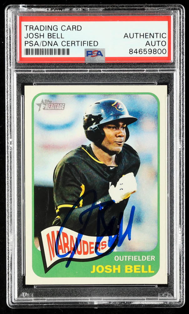 Josh Bell Signed 2014 Topps Heritage Minors #41 RC (PSA) - Rookie Card