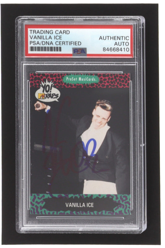 Vanilla Ice Signed 1991-92 Superstars MusiCards #93 (PSA)