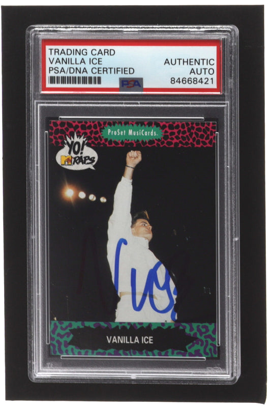 Vanilla Ice Signed 1991-92 Superstars MusiCards #87 (PSA)