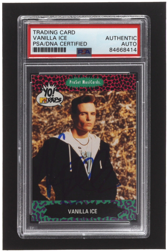 Vanilla Ice Signed 1991-92 Superstars MusiCards #91 (PSA)