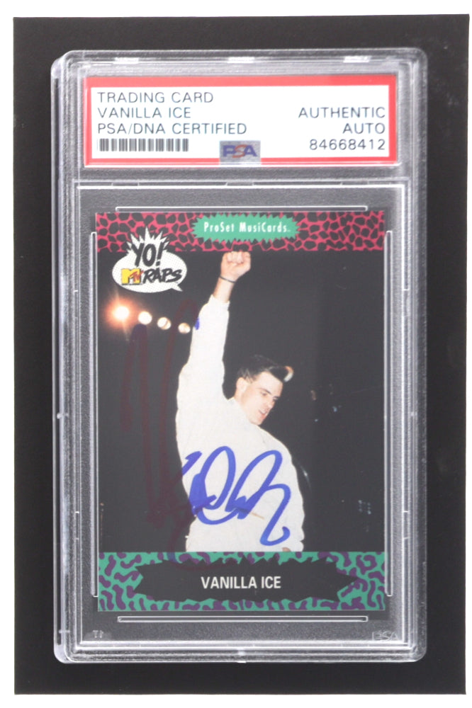 Vanilla Ice Signed 1991-92 Superstars MusiCards #92 (PSA)