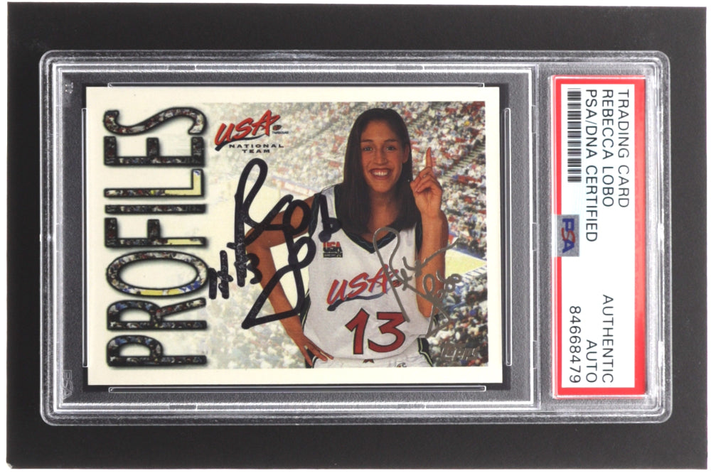 Rebecca Lobo Signed 1996 Topps USA Women's National Team #17 (PSA)