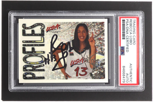 Rebecca Lobo Signed 1996 Topps USA Women's National Team #17 (PSA)