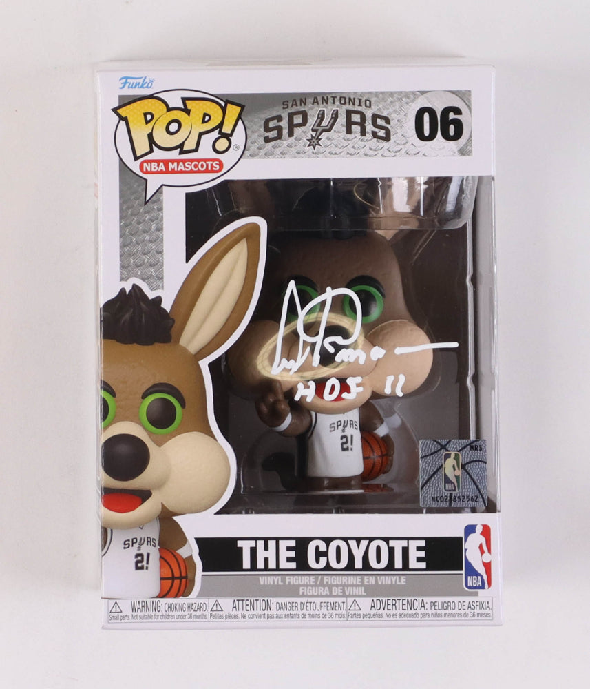 Artis Gilmore Signed Spurs #06 The Coyote Funko Pop! Vinyl Figure Inscribed "HOF 11" (Schwartz)