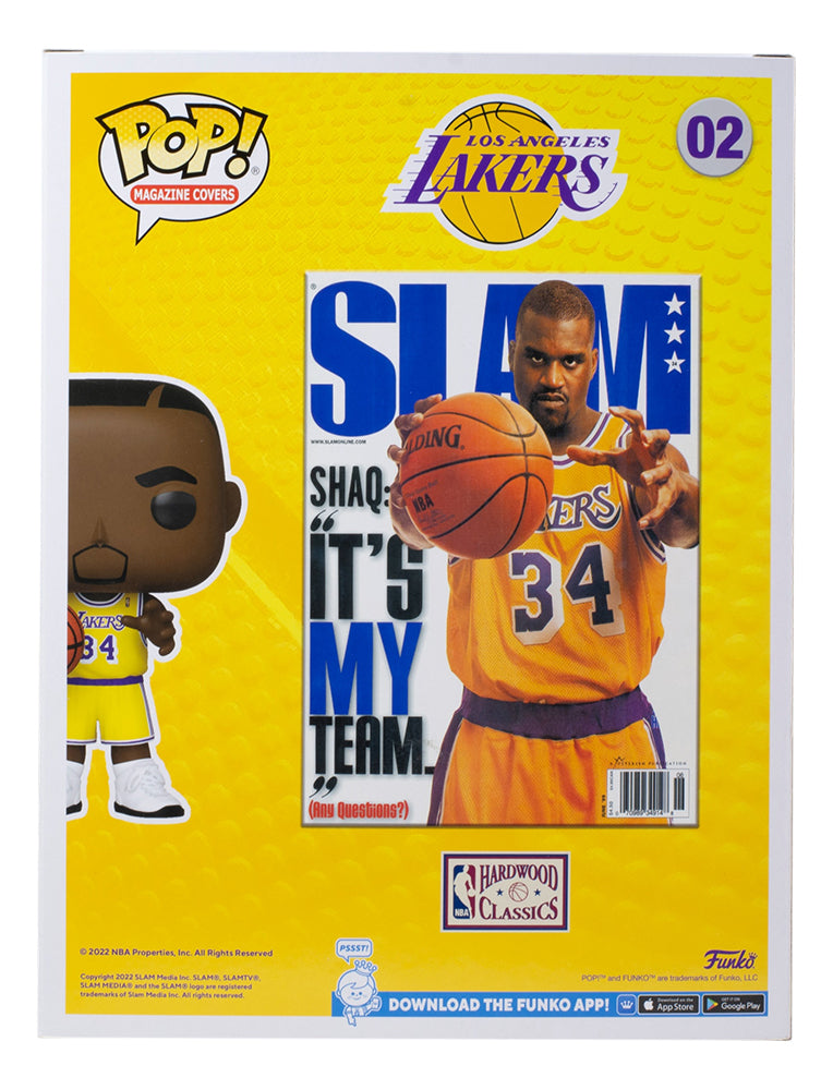 Shaquille O'Neal Signed (Beckett) Lakers #02 SLAM Funko Pop! NBA Cover Vinyl Figure - Beckett Witnessed