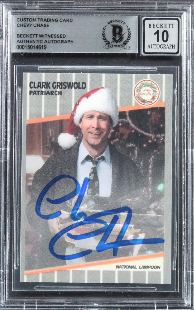 Chevy Chase Signed "National Lampoon's Christmas Vacation" Trading Card (BGS) - Beckett Witnessed